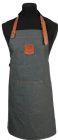 Schriks - Denim Schort met leren riemen en gespen plus badge